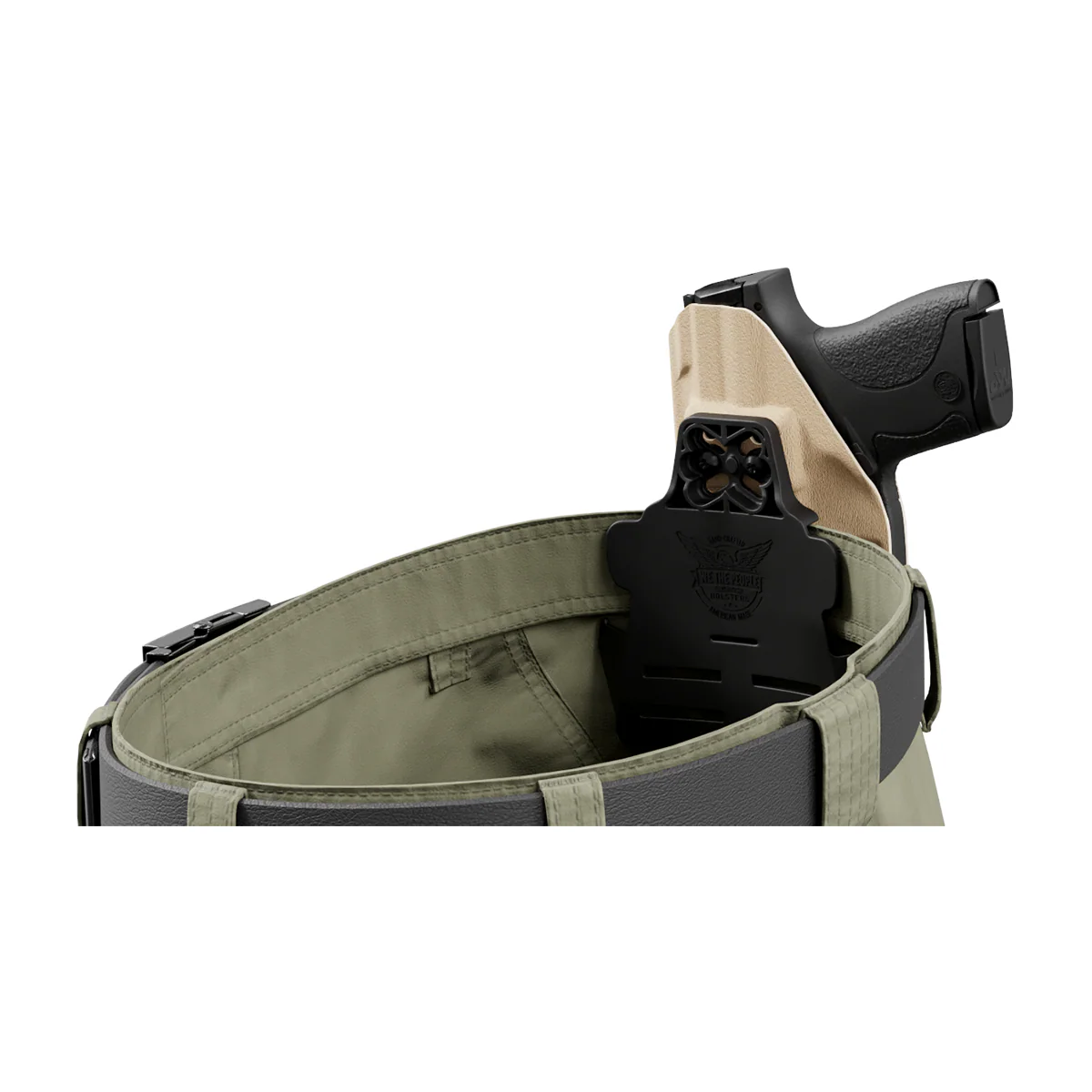Tan Custom Printed Holster - OWB Kydex Holster - Image 7