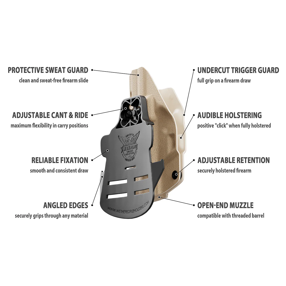 Tan Custom Printed Holster - OWB Kydex Holster - Image 9