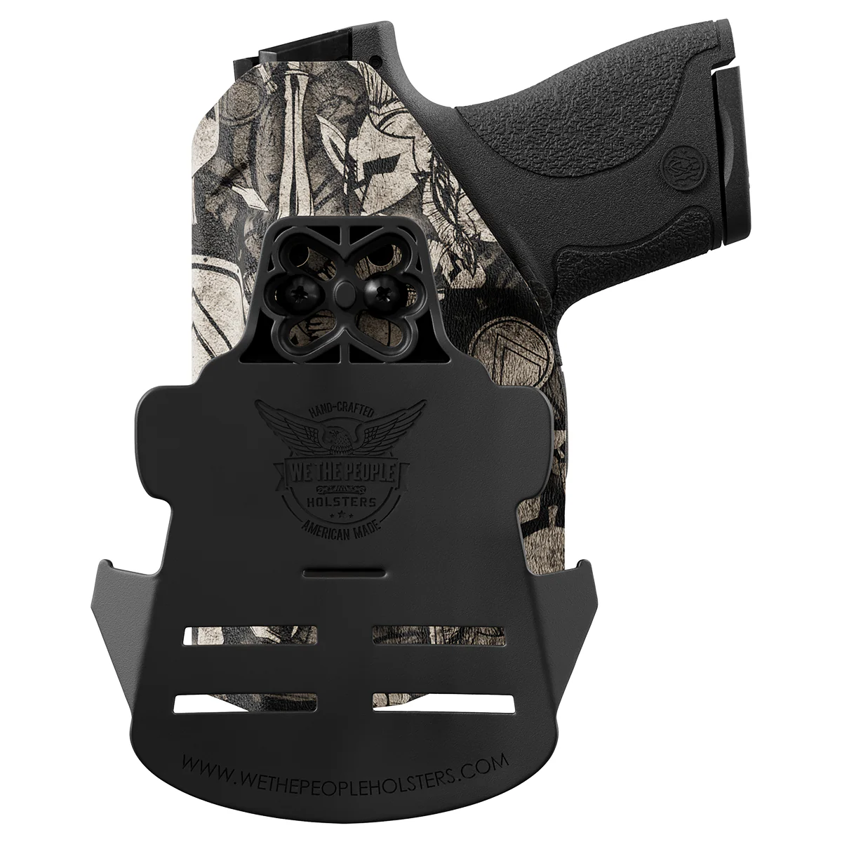 Tan Spartan Camo Custom Printed Holster - OWB Kydex Holster - Image 3