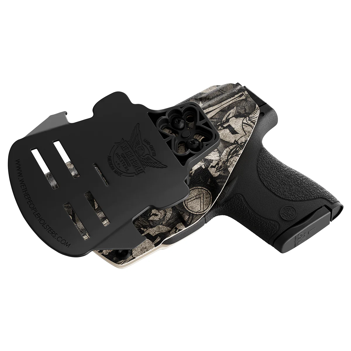 Tan Spartan Camo Custom Printed Holster - OWB Kydex Holster - Image 4