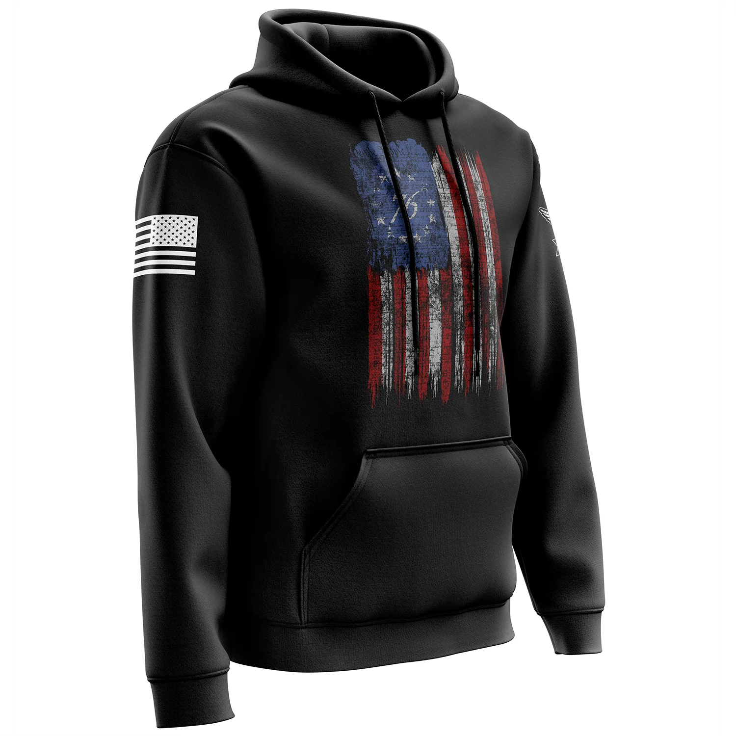 Tattered '76 Flag Hoodie - Image 4