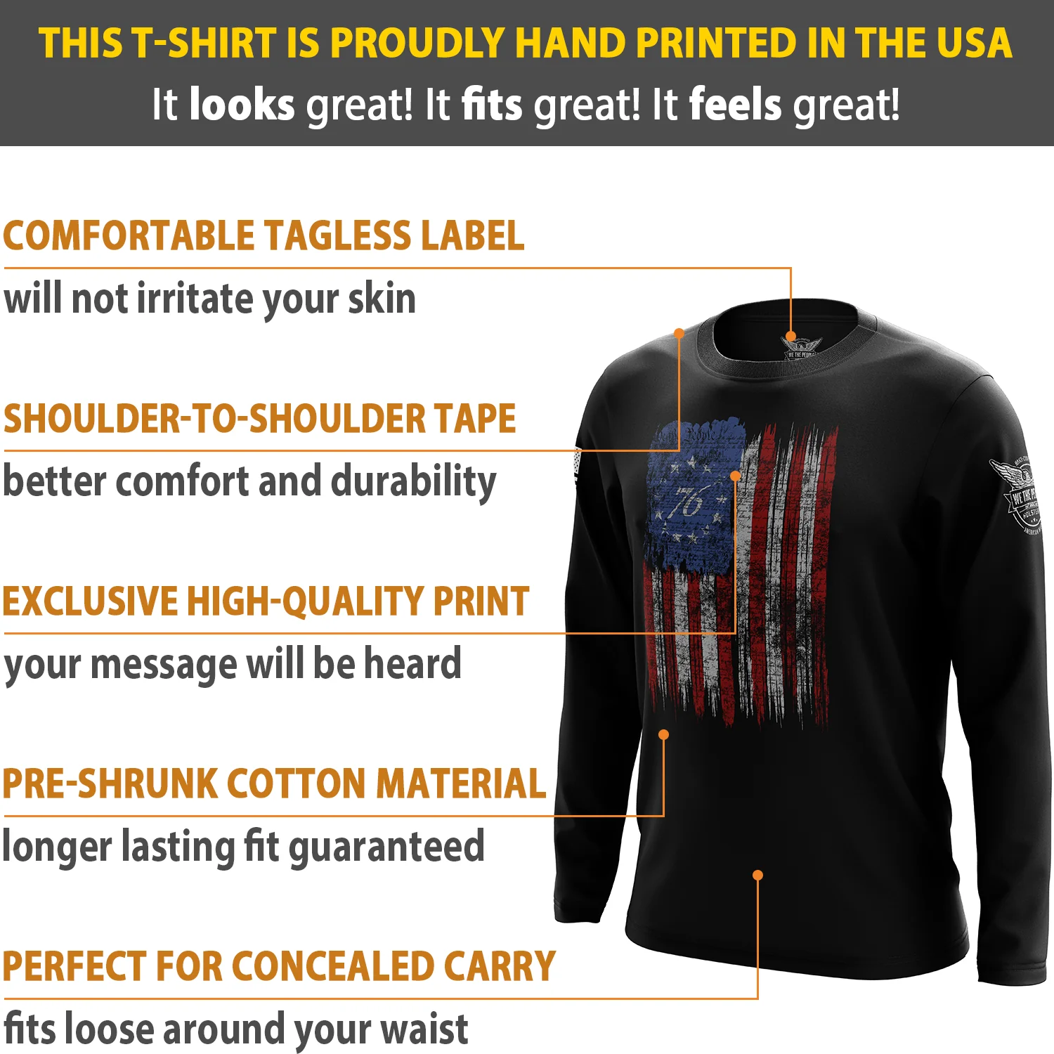 Tattered '76 Flag Long Sleeve Shirt - Image 6