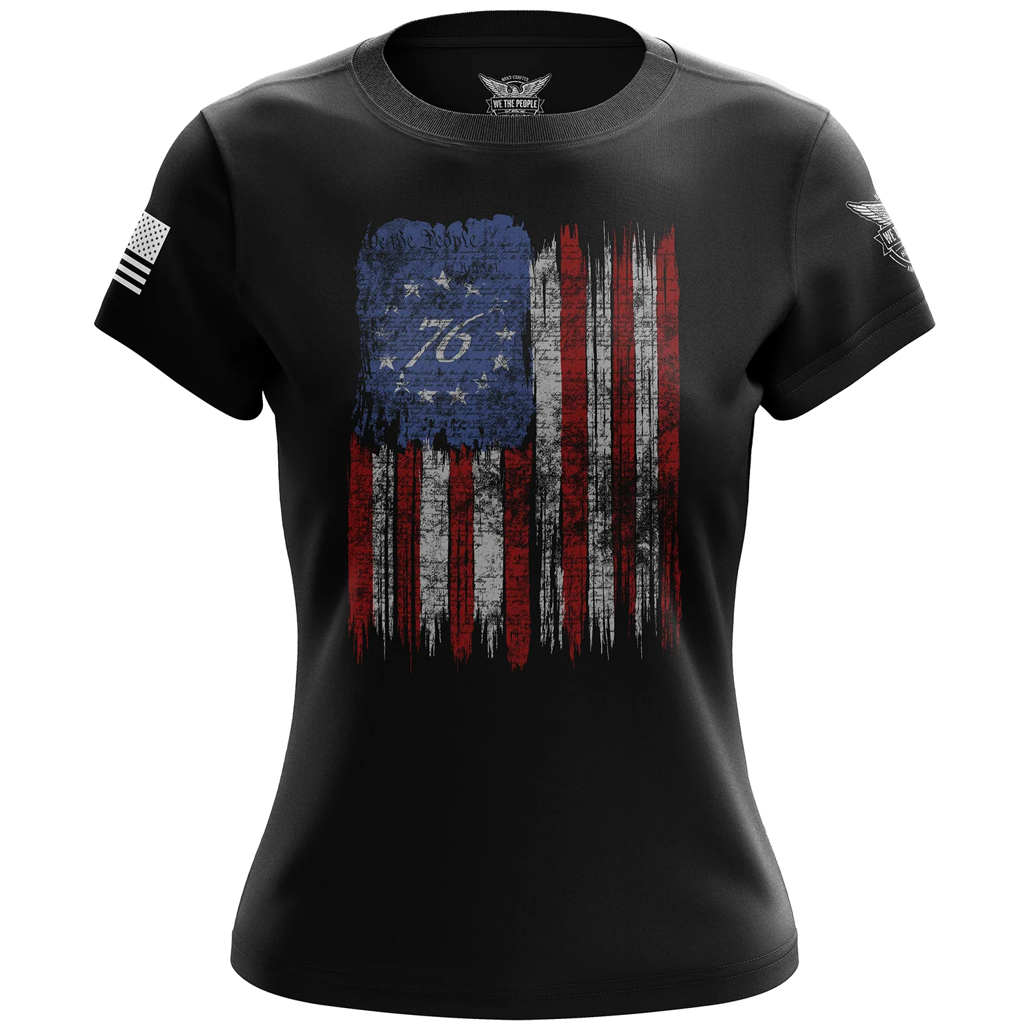 Tattered '76 Flag Women's Short Sleeve Shirt
