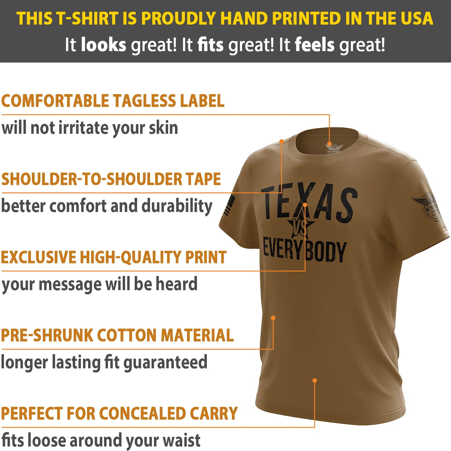 Texas vs Everybody Short Sleeve Shirt - Image 6