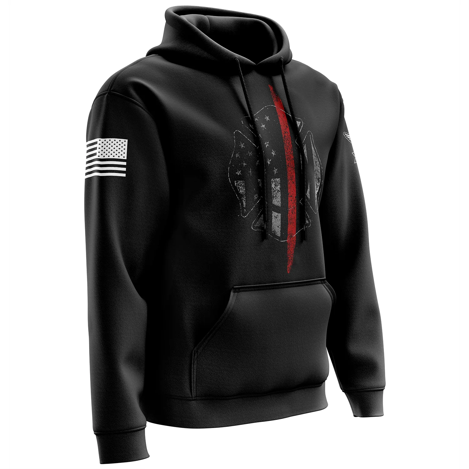 Thin Red Line Flag Hoodie - Image 4