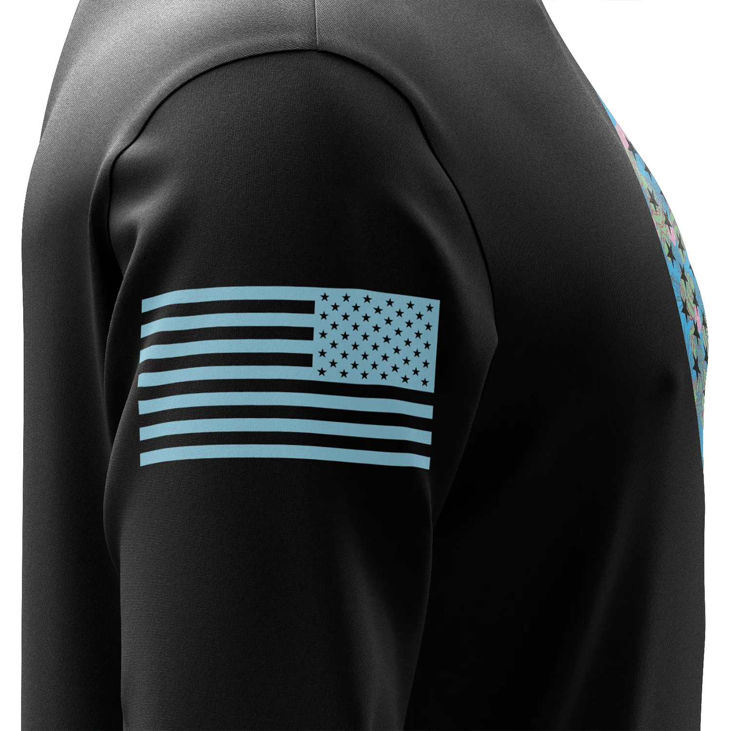 Tropical American Flag Long Sleeve Shirt - Image 5