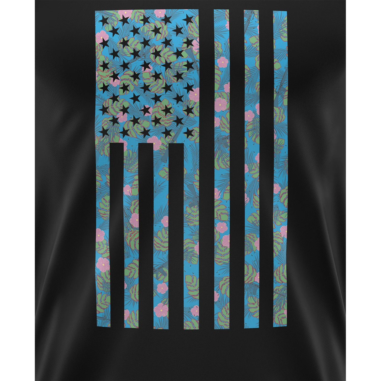 Tropical American Flag Men's Tank Top - Image 4