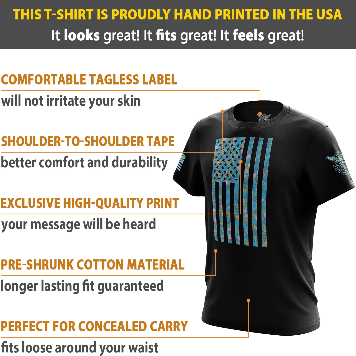 Tropical American Flag Short Sleeve Shirt - Image 6