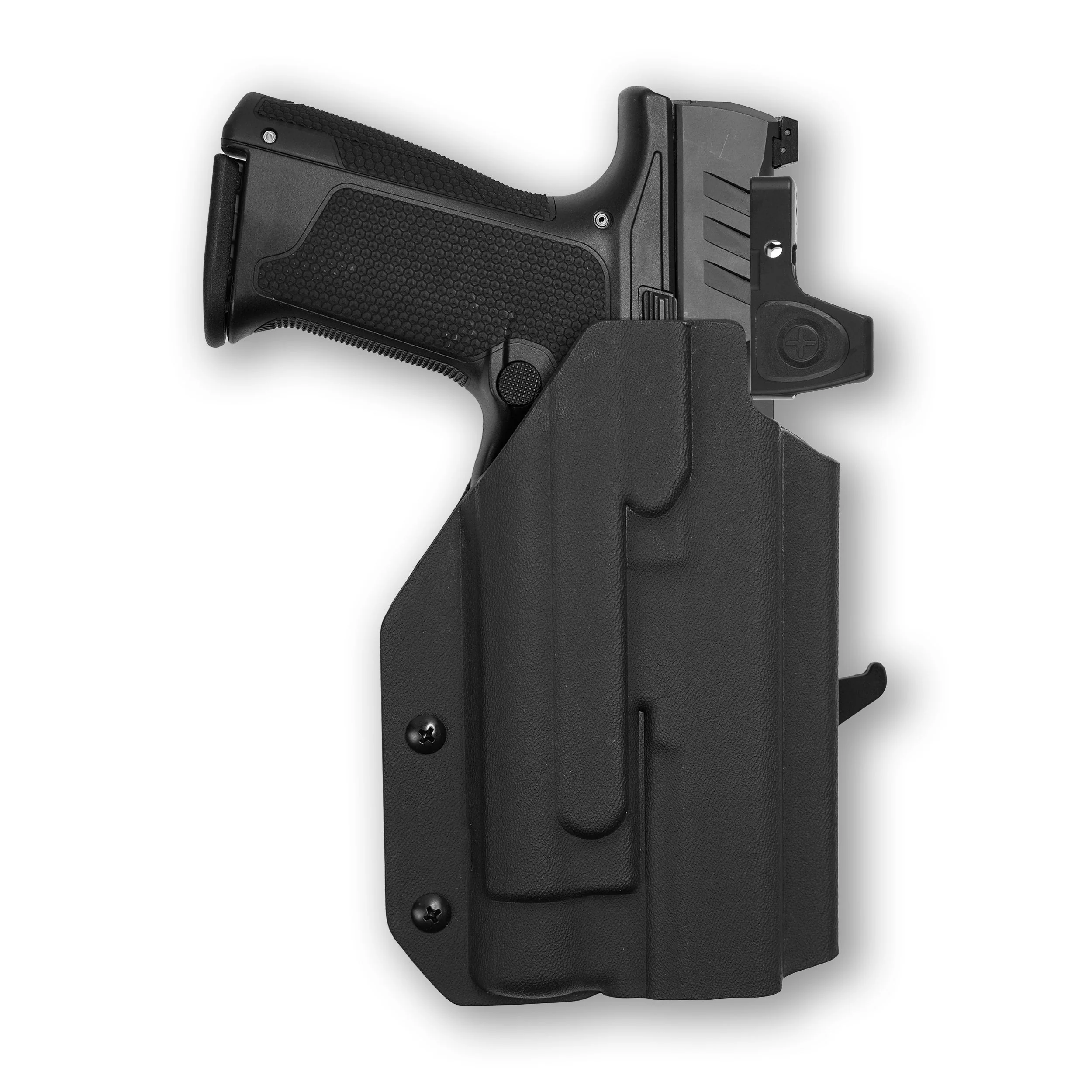 Walther PDP Standard Compact 5" with Streamlight TLR-1/1S/HL Light Red Dot Optic Cut OWB Holster