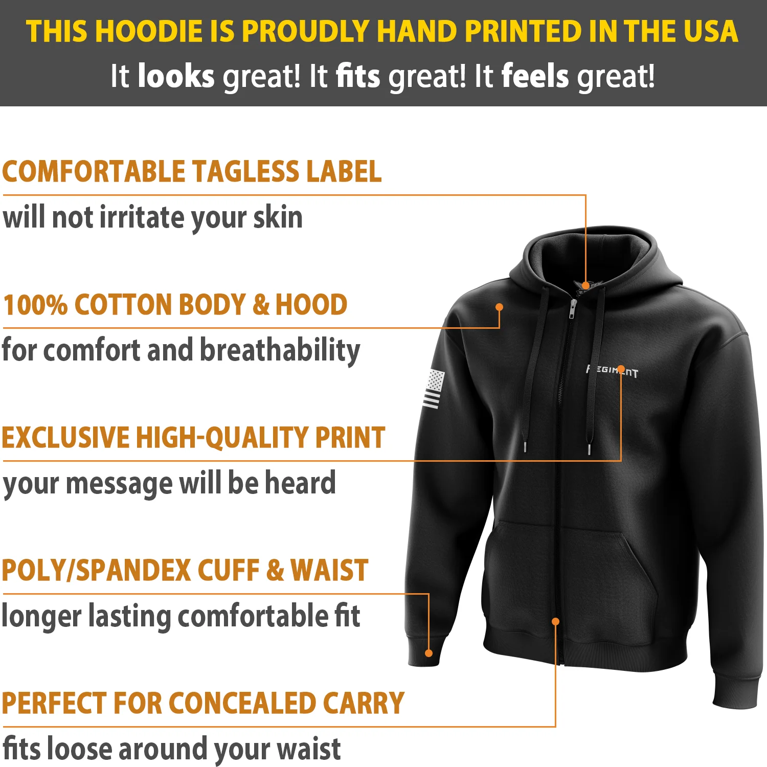 We Have Your Six Zip Up Hoodie - Image 6