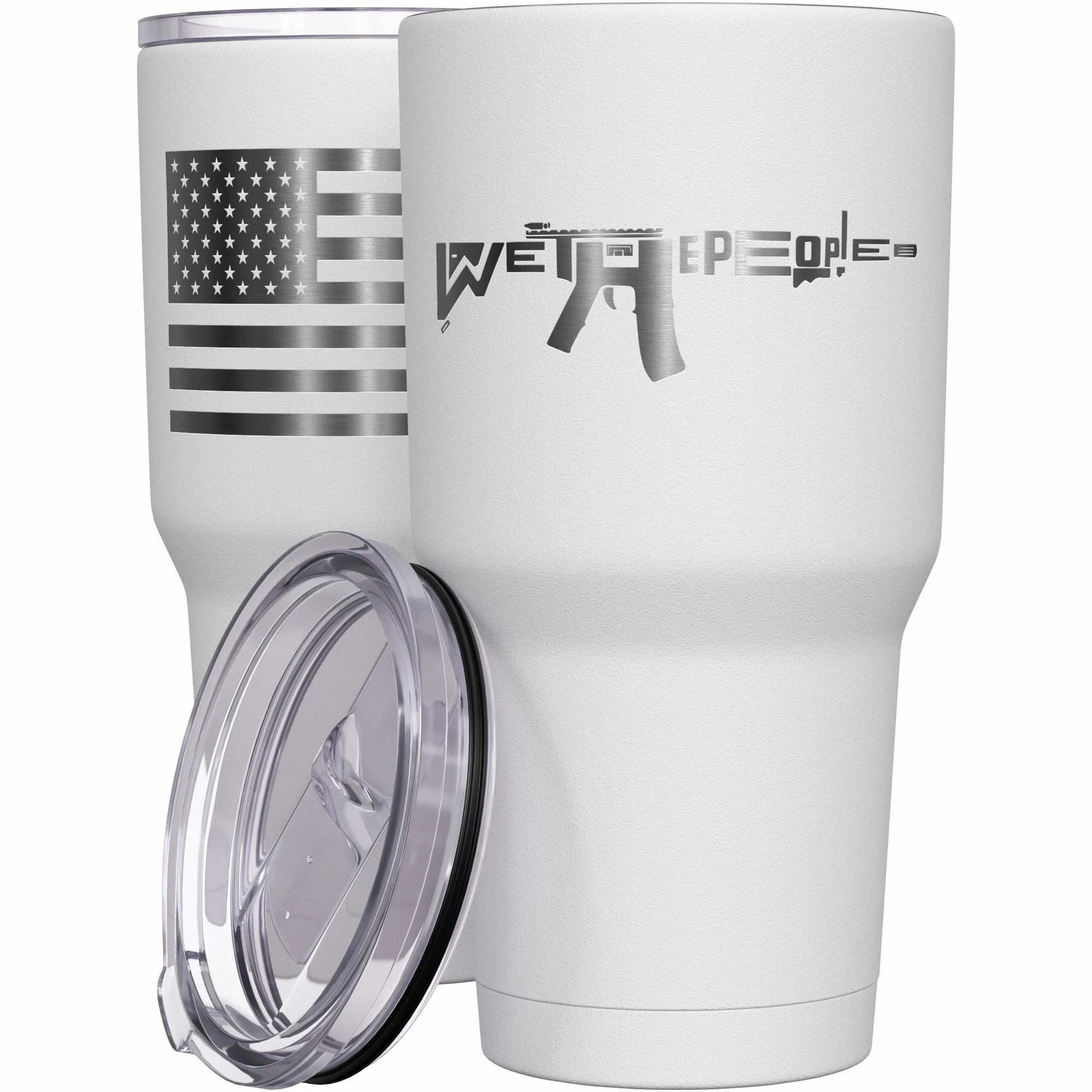 We The People AR-15 + American Flag Stainless Steel Tumbler - Image 9