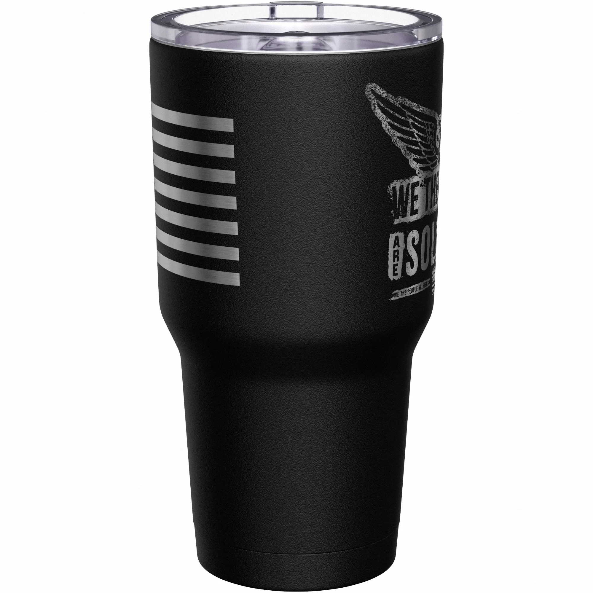We The People are Soldiers + American Flag Stainless Steel Tumbler - Image 3