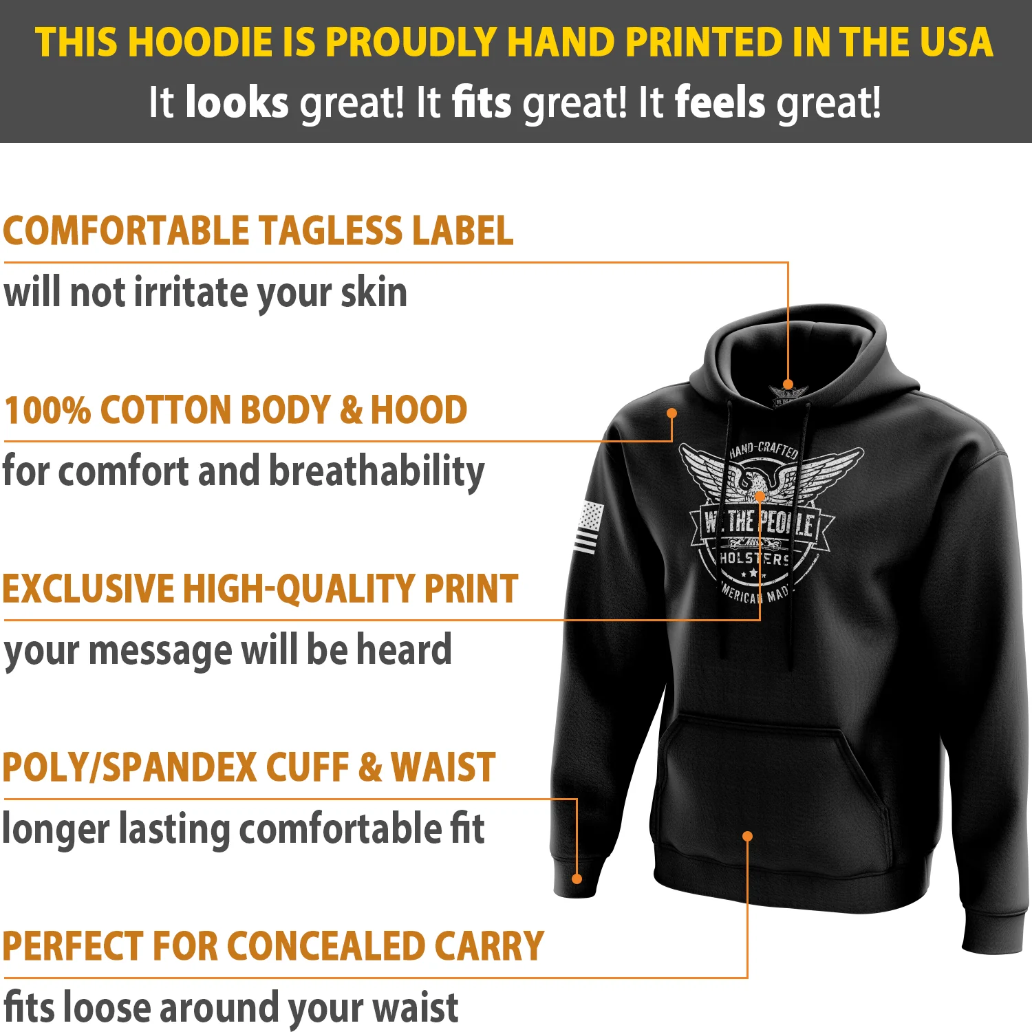 We The People Holsters Logo Hoodie - Image 5