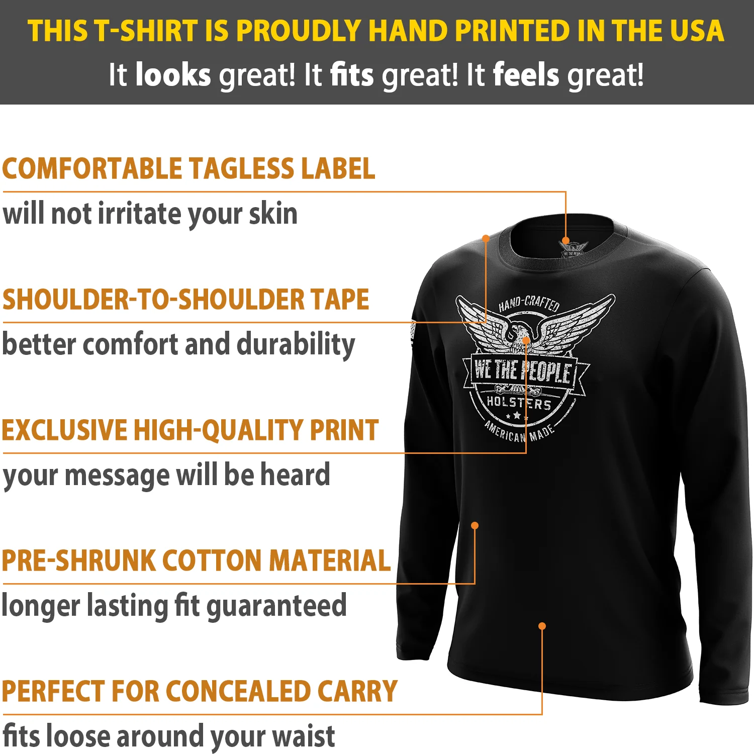 We The People Holsters Logo Long Sleeve Shirt - Image 6