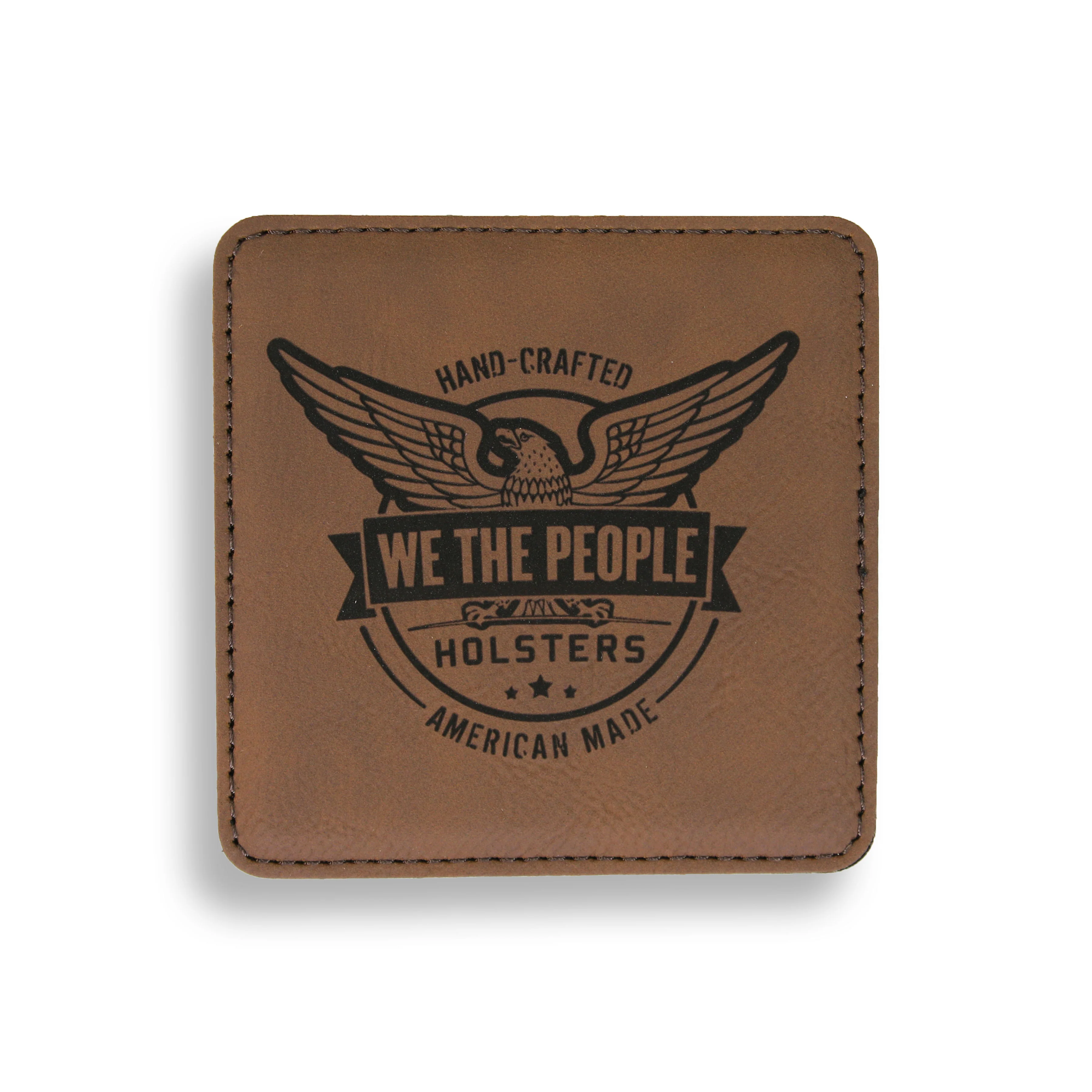 We The People Holsters Logo Leatherette 4x4 inch 6 Coaster set - Image 5