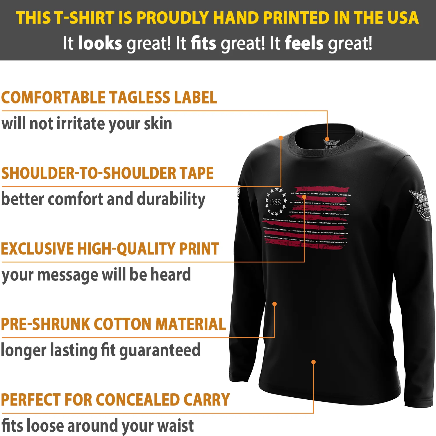 We The People Preamble Long Sleeve Shirt - Image 6